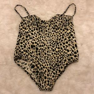 Cheetah print body suit